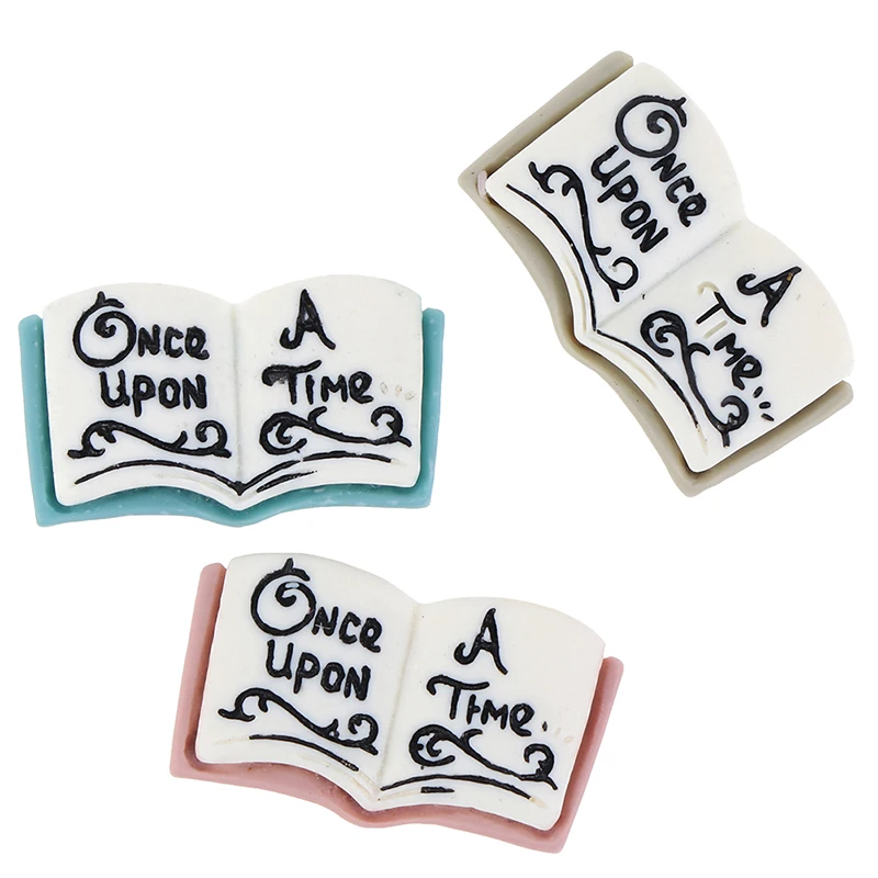 

5Pcs Cartoon Resin Doll House Play Simulation Book Decoration Craft Accessories Color Random