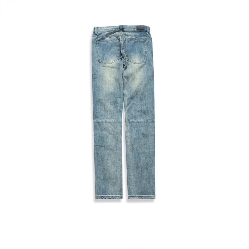 

Autumn Winter New High Street Butterfly Embroidered Blue Pants Torn Hipjeans