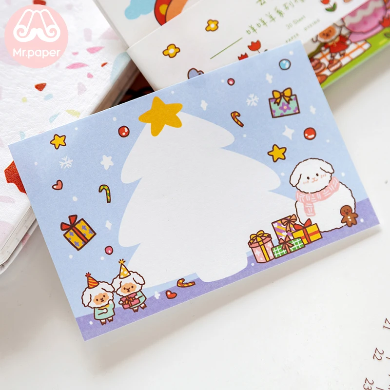 Mr Paper 30 шт./лот милые накладки для записей в Корейском стиле из овечьей шерсти