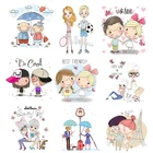 Термоклейкие наклейки для одежды, термоклейкие наклейки для девочек, полоски из ПВХ, милые аппликации для футболок