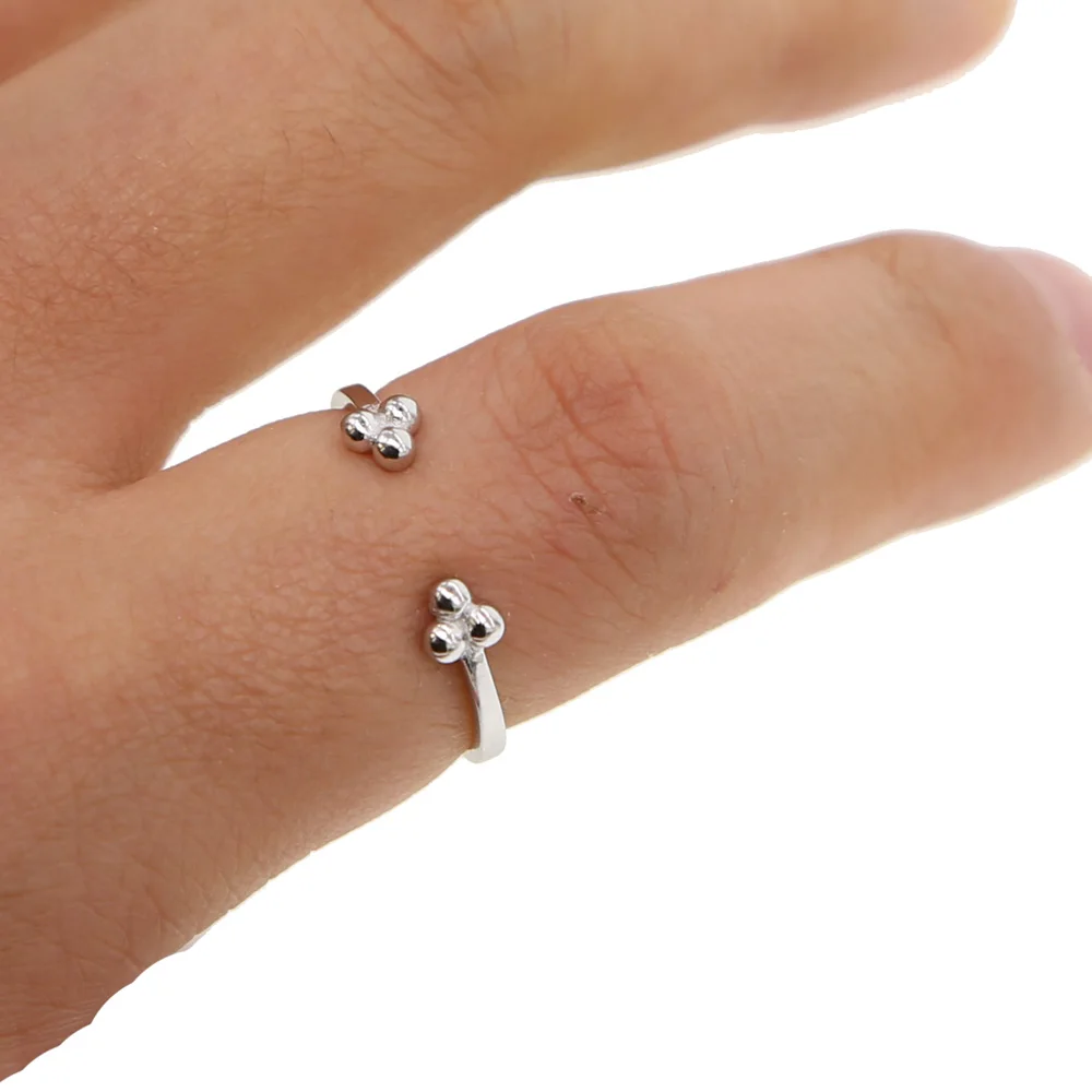 Женское Открытое кольцо из серебра 925 пробы с геометрическим рисунком | Украшения