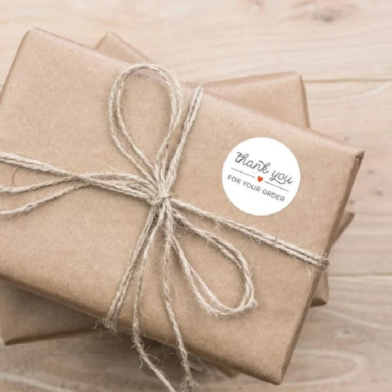 

500pcs round white Thank you for supporting my business sticker Local handmade baking gift decoration label sticker