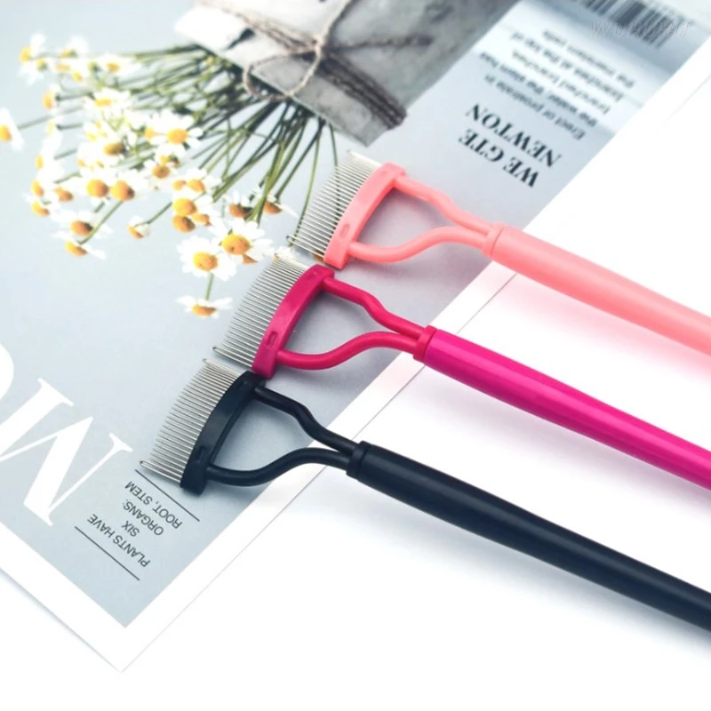 

Eyelash Curler Metal Eyelash Brush Comb Portable Lash Separator Foldable