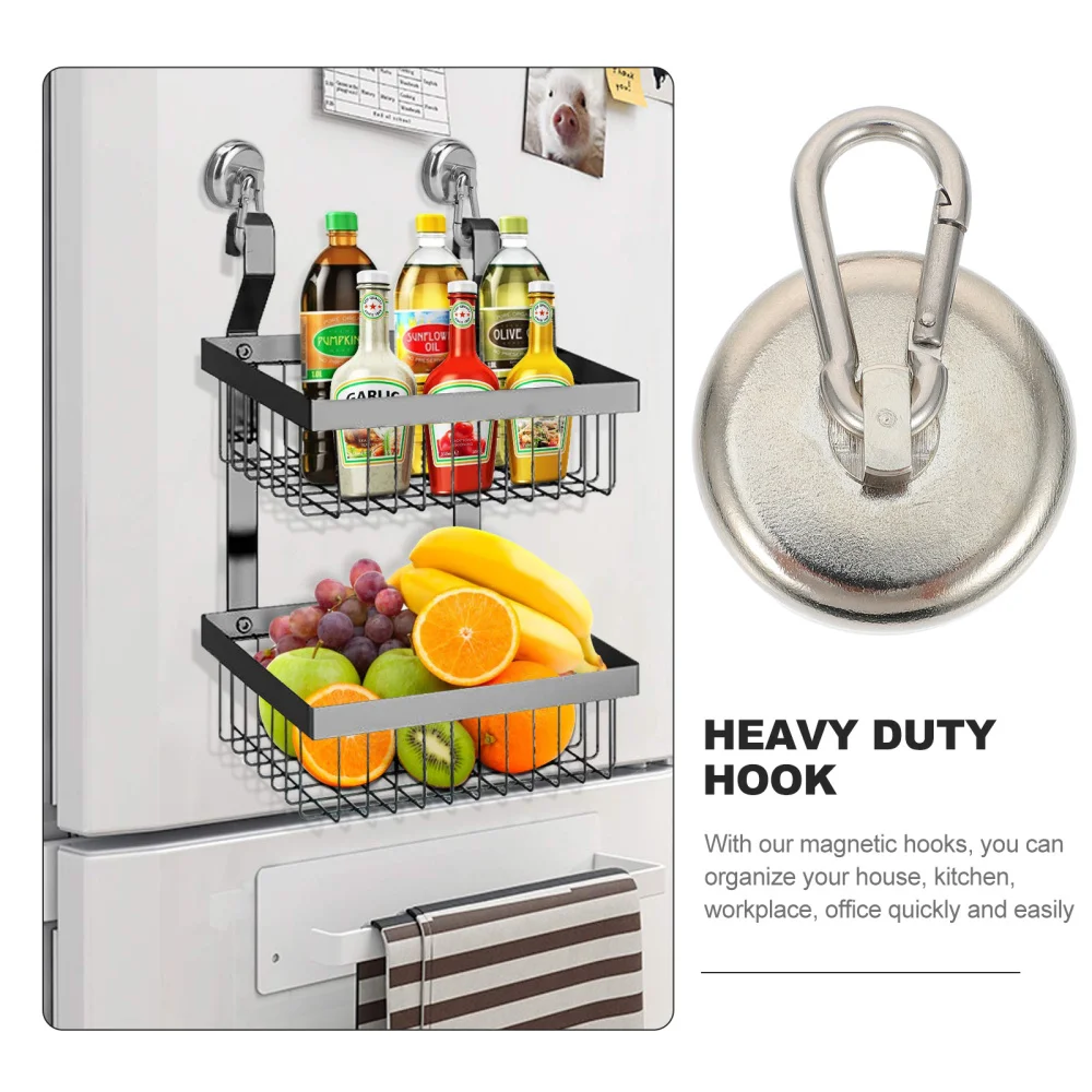 

1 Set 4Pcs Practical Magnetic Hooks Durable Heavy Duty Magnetic Hooks (Silver)