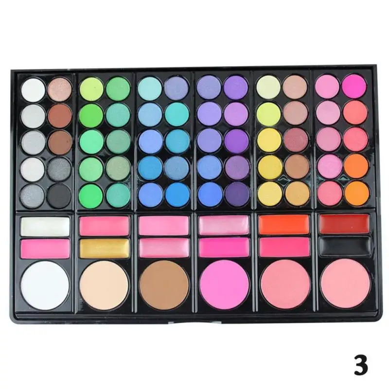 

Fashion 49 Color Eyeshadow Palette Set makeup set 36 Eye shadow + 8 Lip Gloss +3 Blush +2 Power With Make up Brush Puff