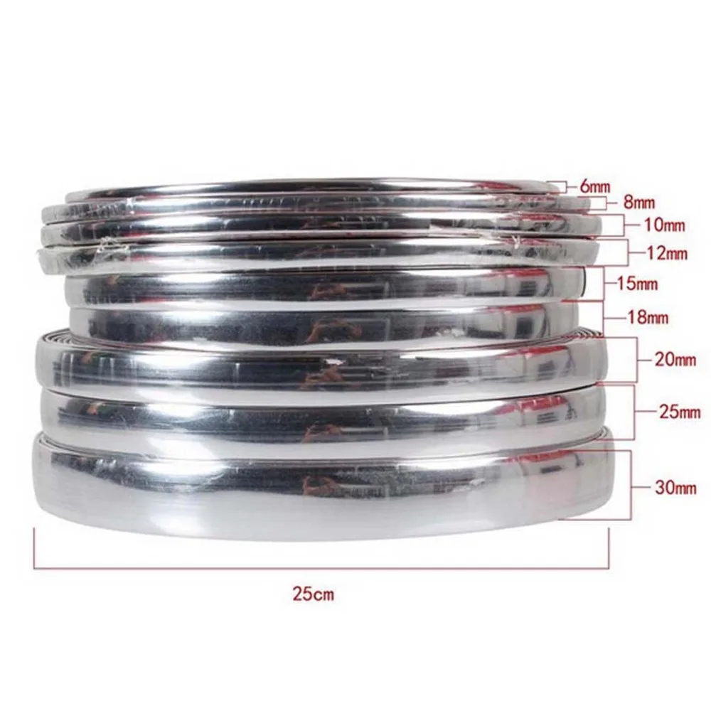 13 м Серебряная Автомобильная хромированная литьевая отделочная полоса лента для