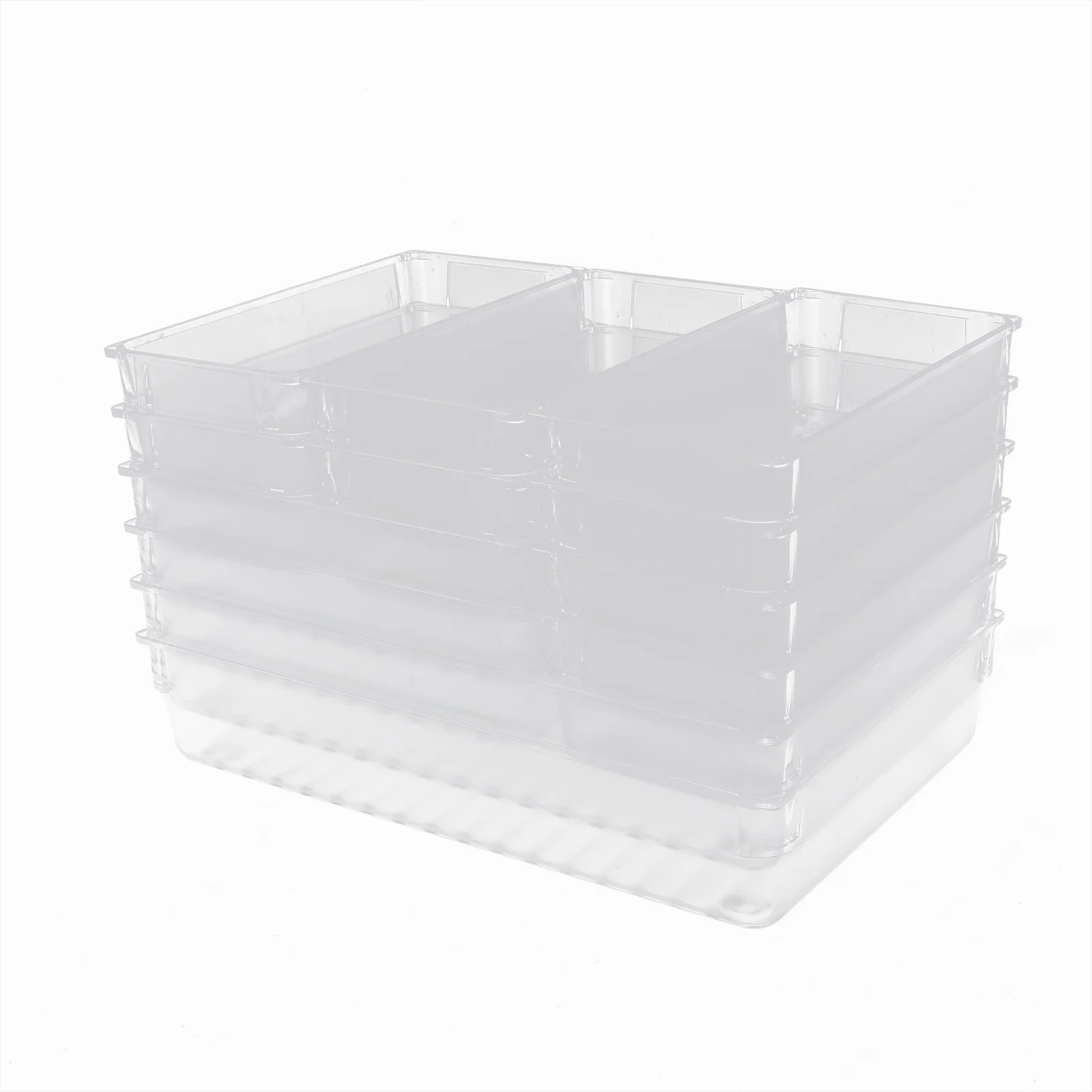 

12Pcs Simple Style Storage Boxes Household Transparent Storage Containers