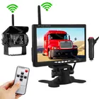 Беспроводной Reveview Камера Kit 7 дюймов TFT ЖК-дисплей Цвет монитор 2,4G по оптовой цене 18 светодиодный ИК заднего вида автомобиля для фургонов и т. д. вы можете использовать туристский жилой дом на колесах