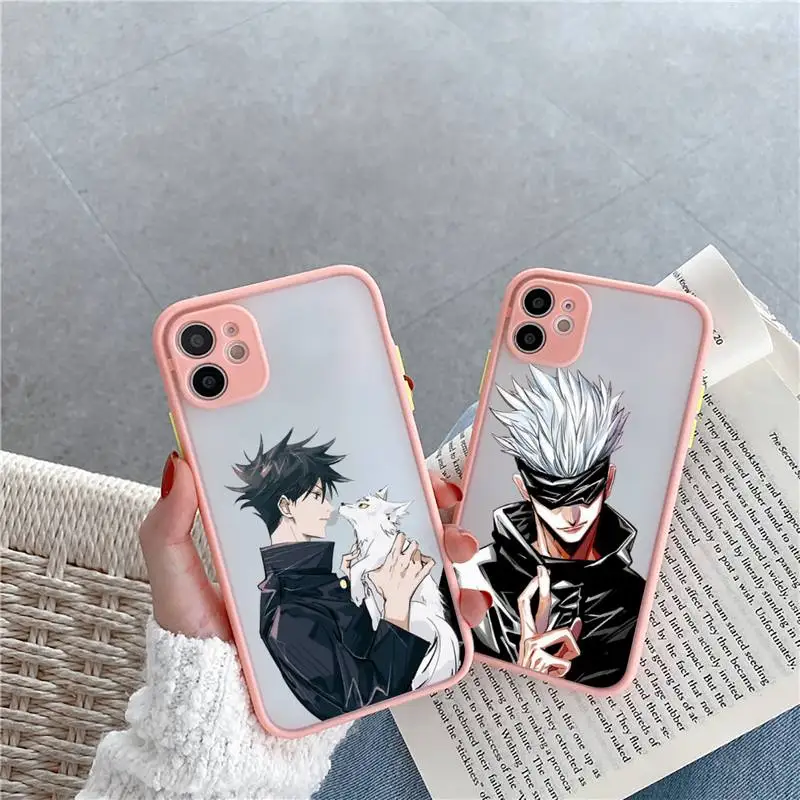 

Anime Jujutsu Kaisen Phone Case Matte Transparent For iPhone 12 Mini 11 Pro XR XS Max 7 8 Plus