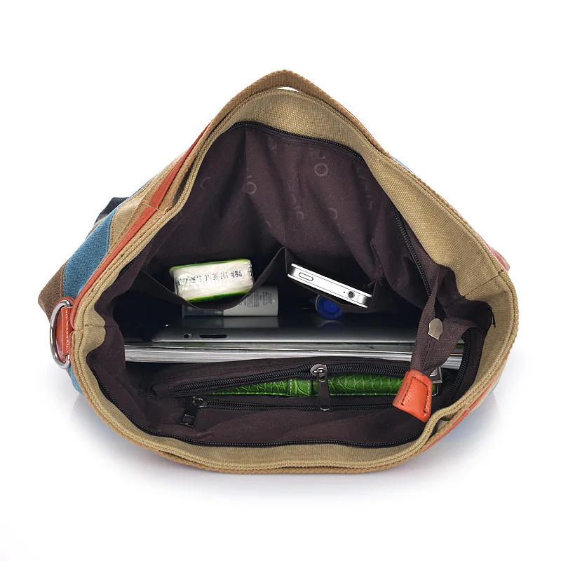 Squirrel fashion panelled color women Messenger Bags vogue Canvas patchwork bolsas Shopping Handbag Casual Tote Shoulder Bag | Багаж и