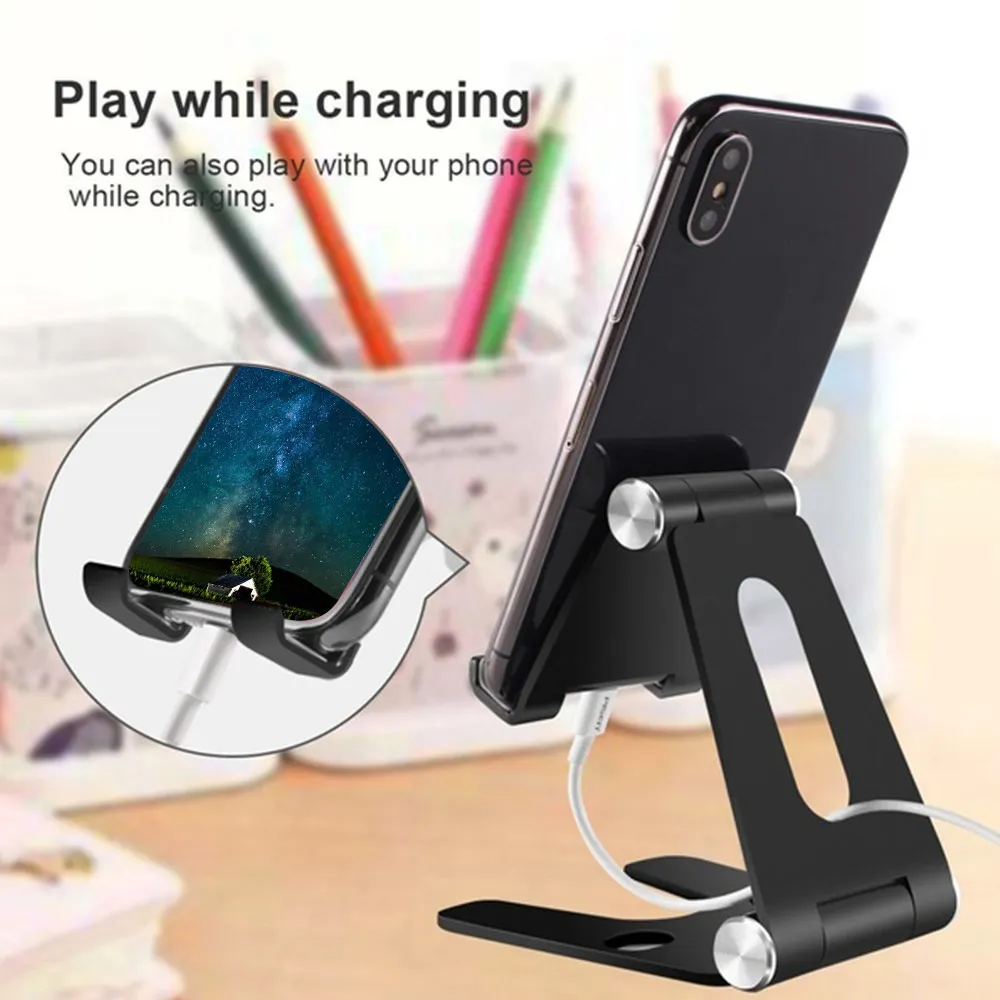 Роскошный складной настольный вращающаяся стойка держатель мобильного телефона