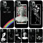Чехол-накладка YIKS для iPhone 7, X, 6, 6S, 7, 8 Plus, 11 Pro, XR, XS Max, 5s, SE, силиконовый, с абстрактным рисунком