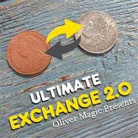 ultimate exchange 2 0 by oliver magic close up magia copper silver magia coin transform magic tricks illusion gimmick props fun