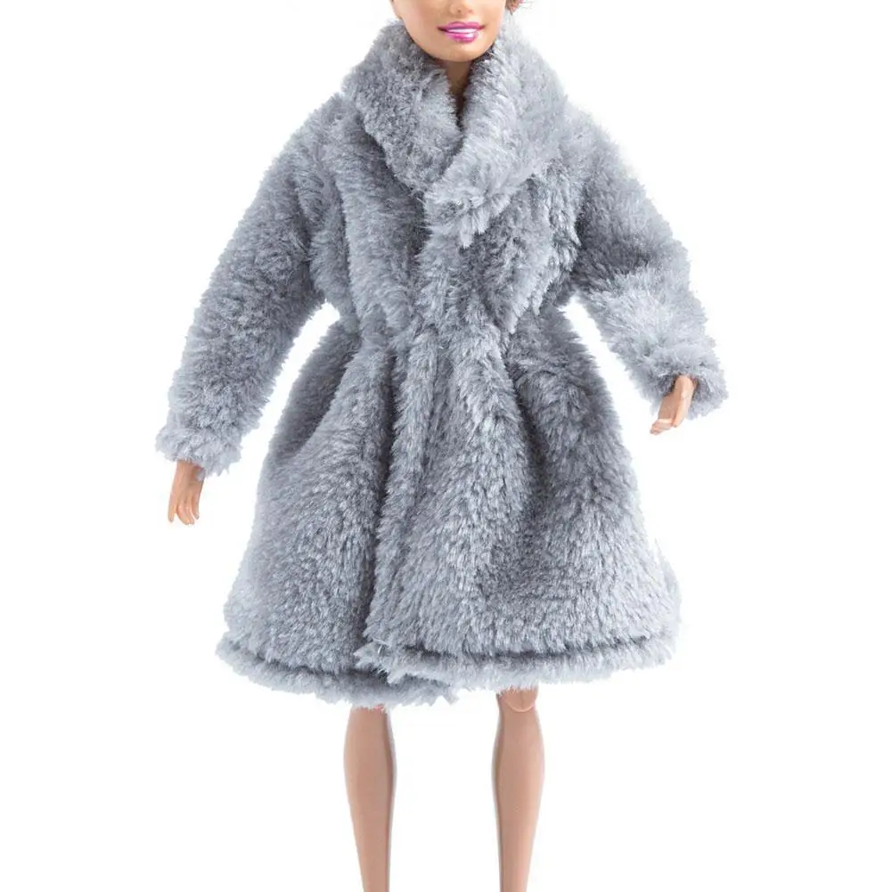 

Girls Doll Toys Doll Clothes Accessories Color Series Jacket Plush Coat W1R7