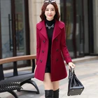 Женское шерстяное теплое длинное пальто размера плюс, женское приталенное шерстяное пальто с отворотом, осенне-зимняя кашемировая верхняя одежда