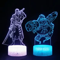 7 colors one piece led night light toys anime cartoons luffy colorful 3d figures model table lamp toys for children xmas gift