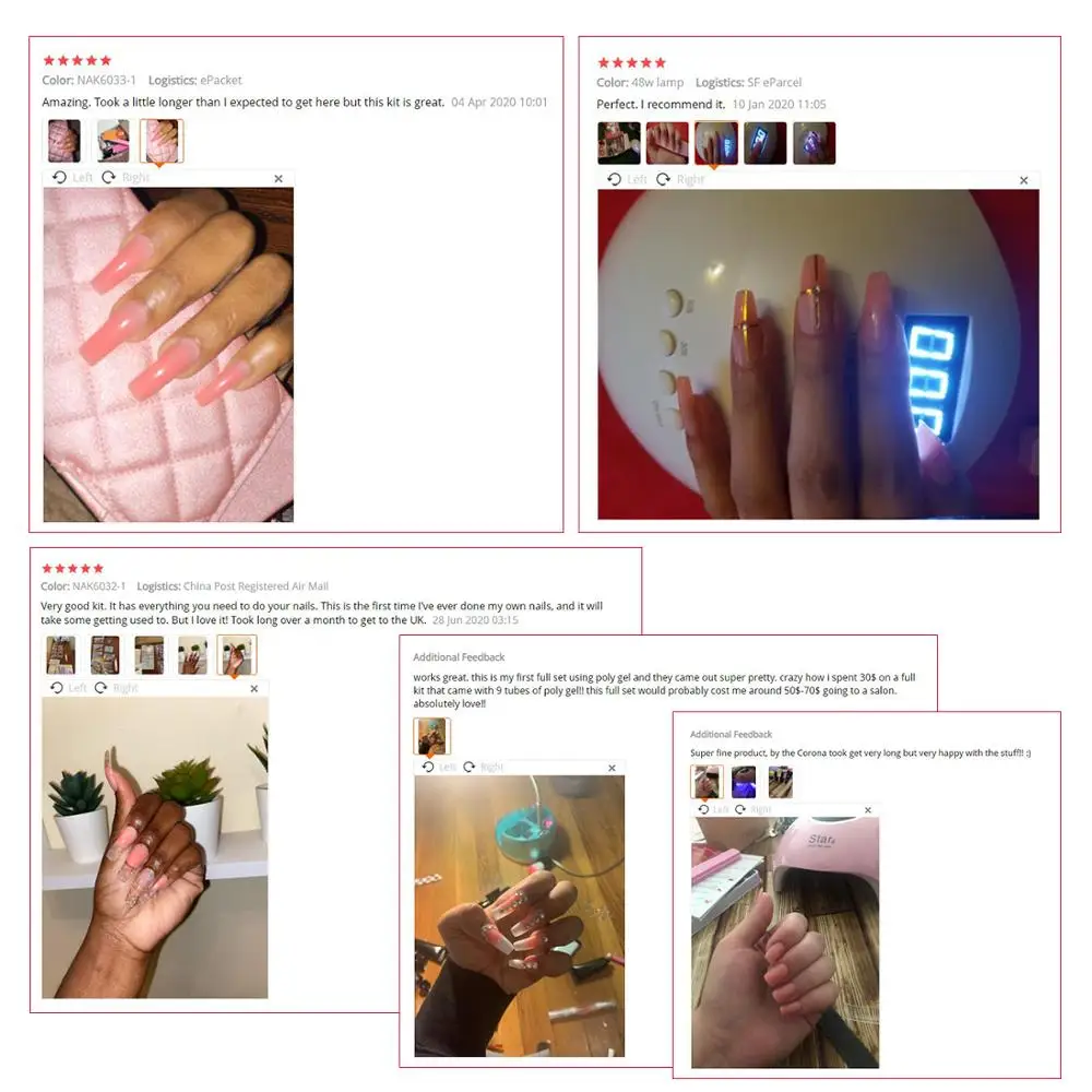 Поли набор гелей для ногтей Гель лак УФ лампы капсулы накладные ногти гель лаков