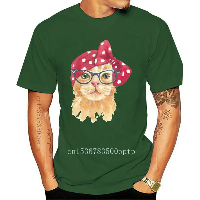 

T Shirts for Women T-shirts 90s Cute Cartoon Cat Polka Dot Clothing Womens Graphic Top Ladies Print Lady Female Tee T-Shirt