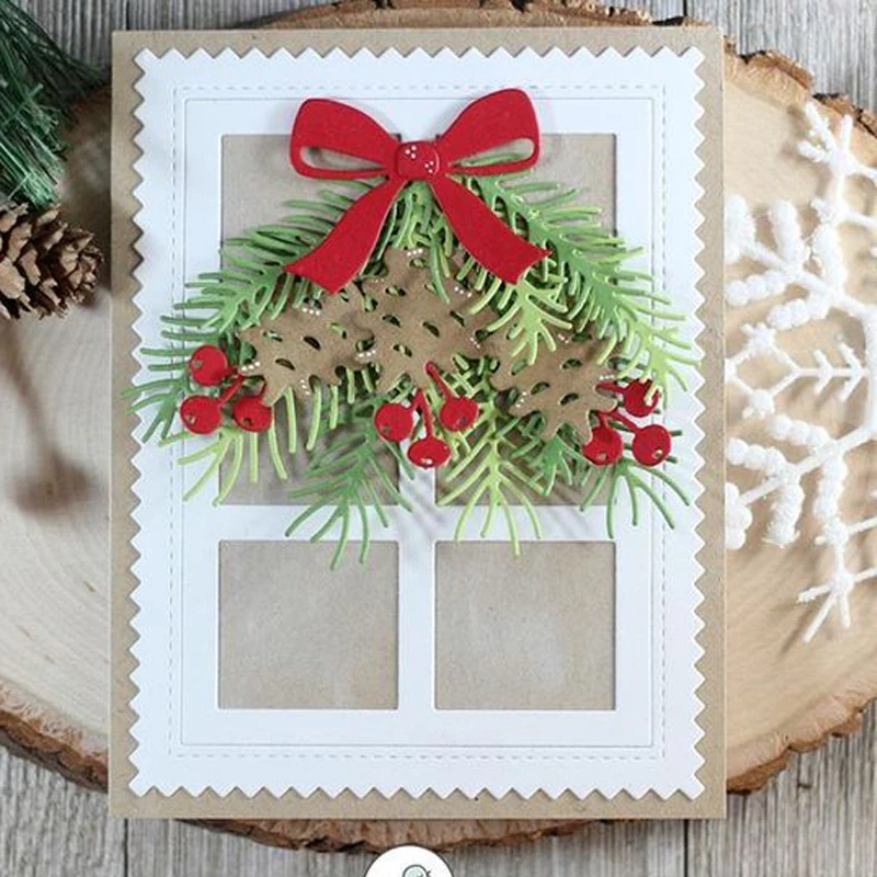 Металлические штампы Holly and Pine трафареты для рукоделия скрапбукинг фотоальбом