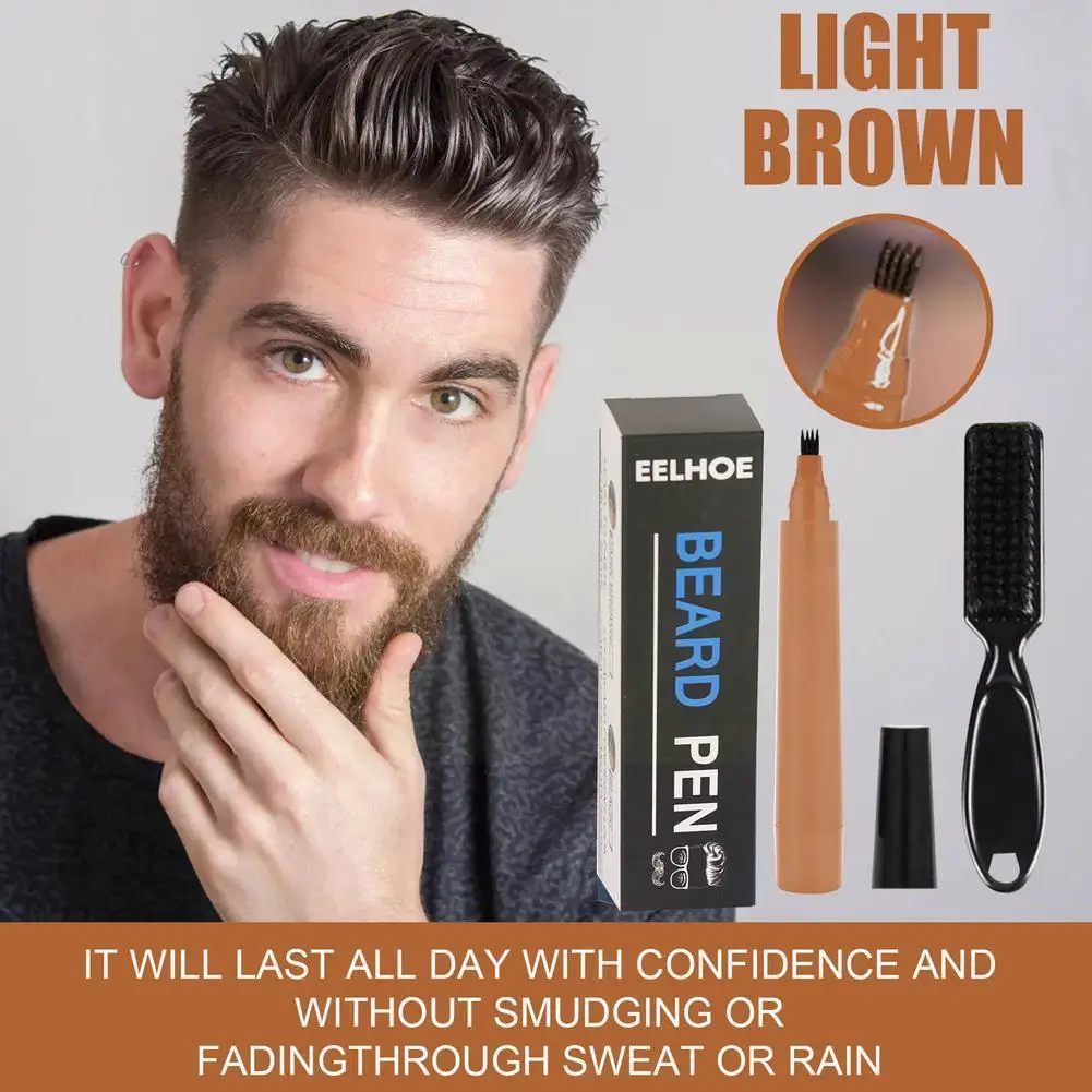 

Beard Filling Pen Kit Barber Pencil With Brush Salon Hair Tool Mustache Male Eyebrow Styling Engraving Repair Shape O8Z5