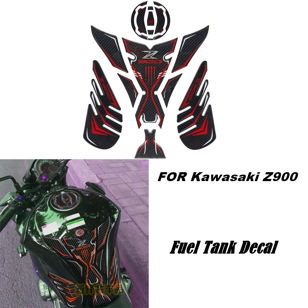 

Стикер для мотоциклов Kawasaki Z900, аксессуары для мотоциклов, наклейка из углеродного волокна, прокладка для топливного бака, защитный чехол, в ...