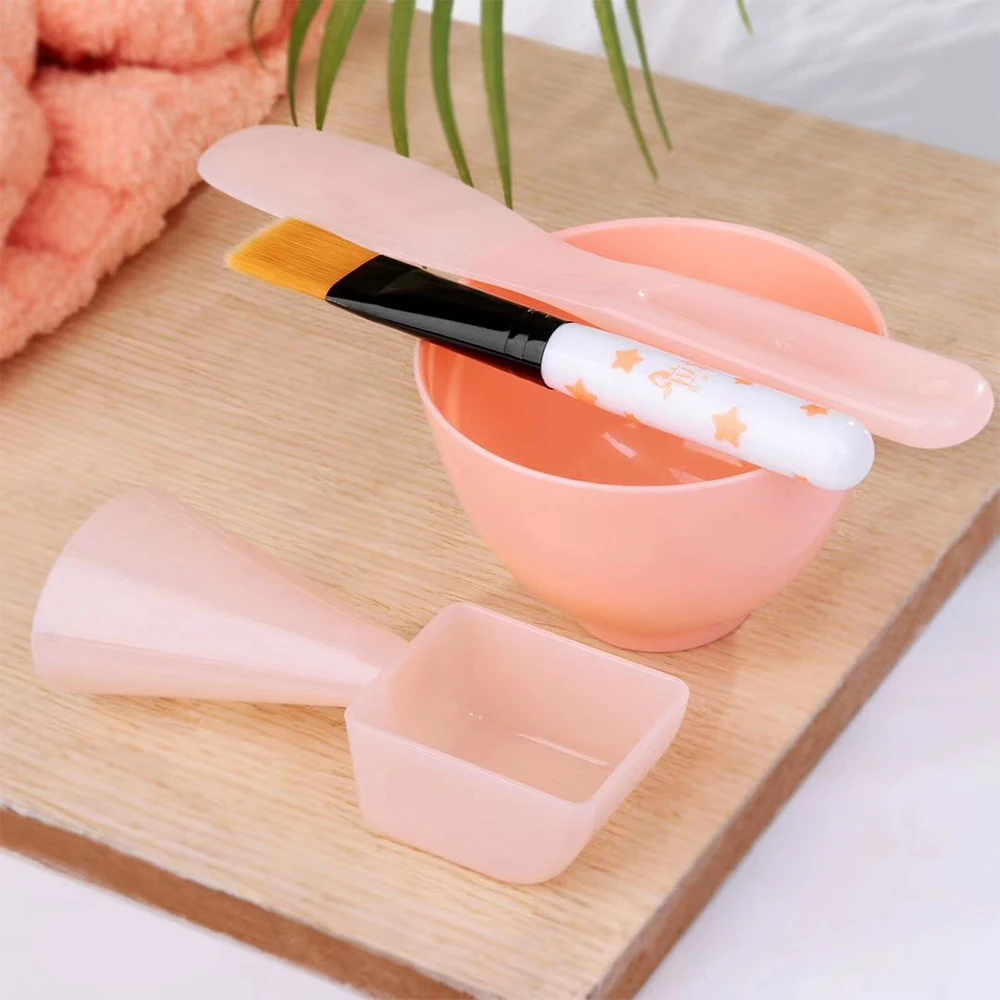 Набор чашек для смешивания маски лица 4 в 1 набор инструментов силиконовых масок