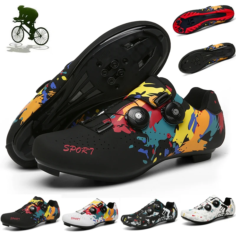 

New Road Cycling Shoes Men Sapatilha Ciclismo Mtb Bike Shoes Ultralight Self-locking Bicycle Sneakers Racing Bicicleta Carretera