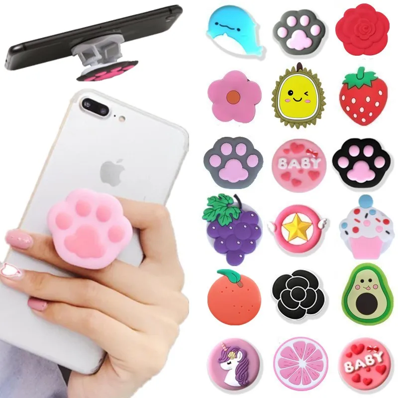 Soporte Universal para teléfono móvil, accesorio plegable con diseño de animales en 3D, para dedo,