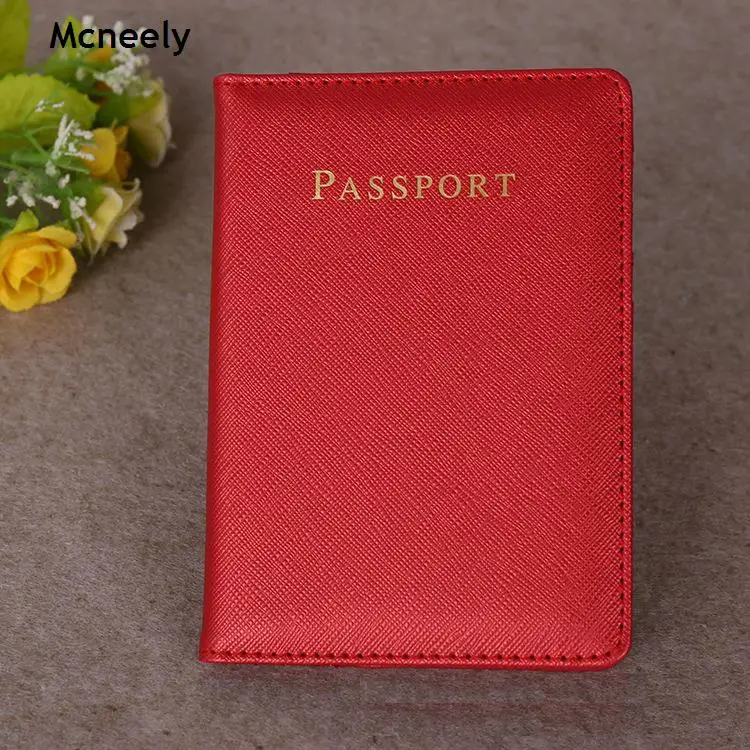 Red Mcneely твердая многофункциональная Мягкая обложка для паспорта из искусственной кожи унисекс для путешествий Обложка для документов для паспорта все страны - Цвет: Red