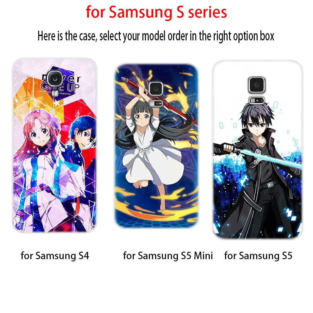 Soft Silicone Case For Samsung S30 S20 S11 S10 S9 S8 Plus lite 11e 10e Uitra S7Edge Sword Art Online SAO Anime | Мобильные телефоны