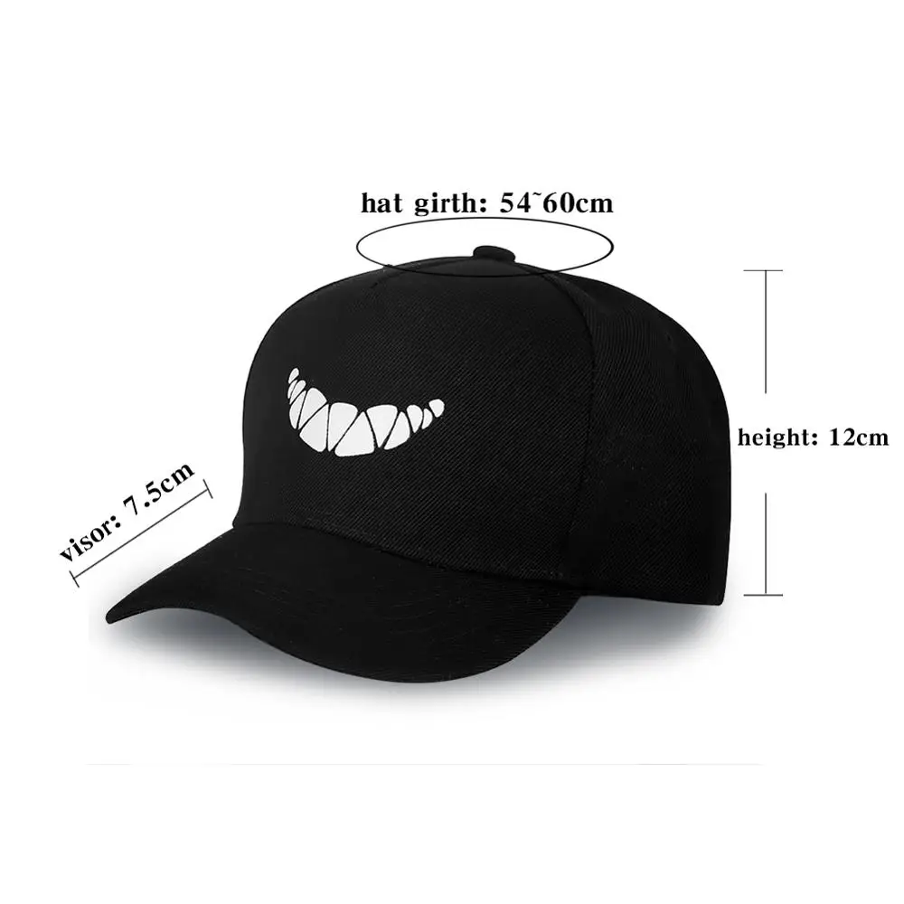 Мужские флуоресцентные бейсболки женские клыки Snapback шляпа светящаяся на