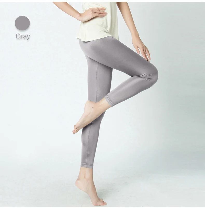 1 шт. Для женщин 50% шелк вискоза эластичная полной длины леггинсы для девочек