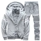 Спортивный костюм мужской повседневный, утепленная флисовая толстовка с капюшоном и спортивные штаны, свитшот, спортивная одежда с надписью, зима-весна 2021