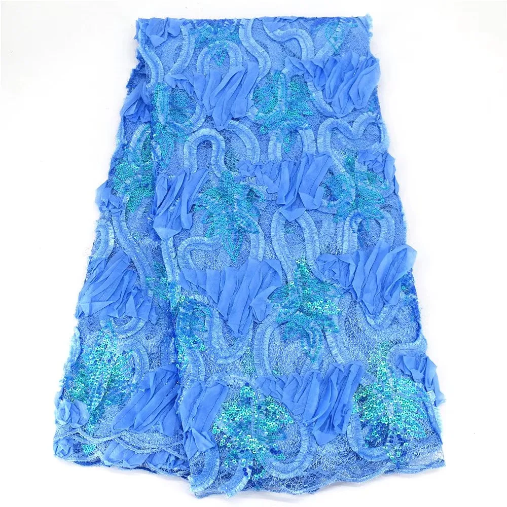 

Африканская блестящая сетчатая кружевная ткань, блестящая Высококачественная сетчатая Кружевная Ткань 5 ярдов для вечернего платья XGN14