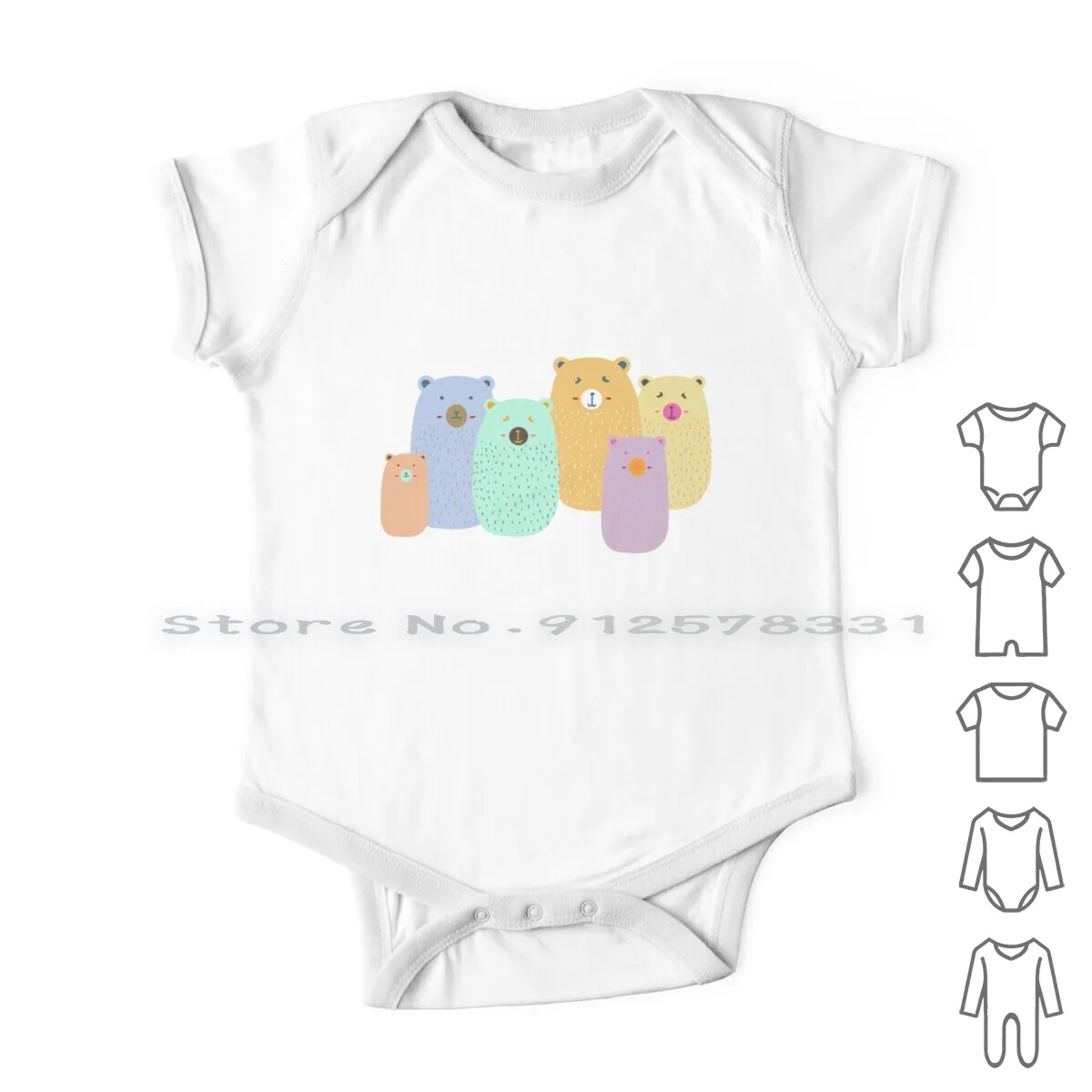 

Happy Baby-Teddy Bears Newborn Baby Clothes Rompers Cotton Jumpsuits For Kids Babies Fashion Little Boys Fashion Little Girls