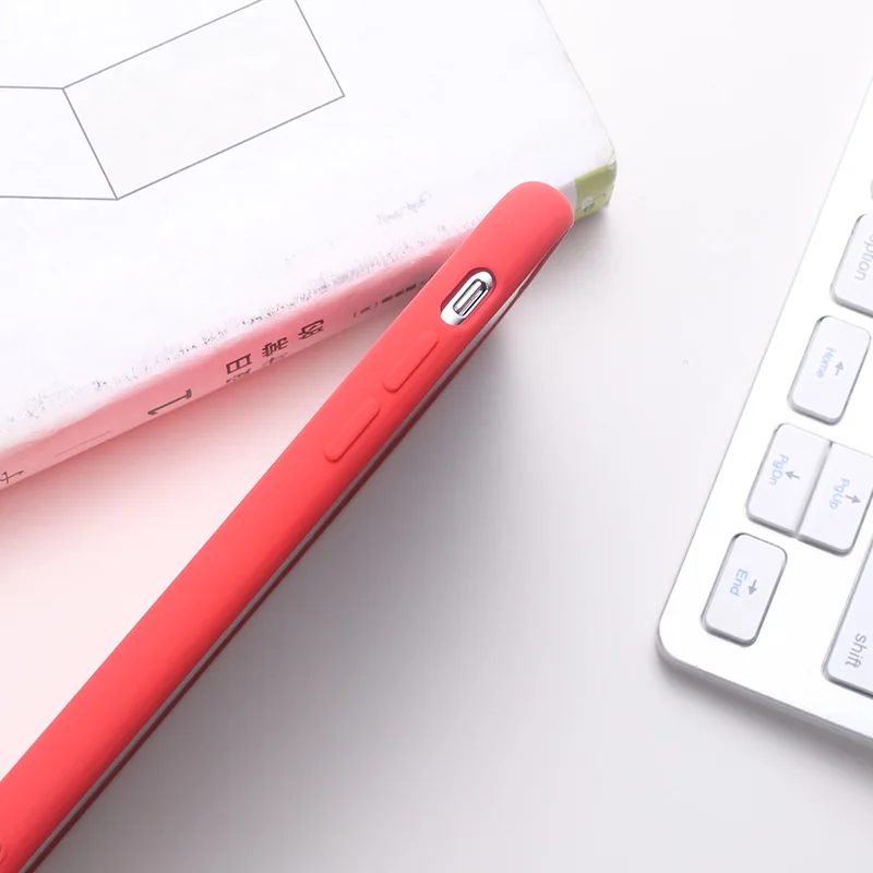 Оригинальный Матовый жидкий силиконовый чехол для iPhone XR X XS Max Apple 7 8 6 s Plus красный