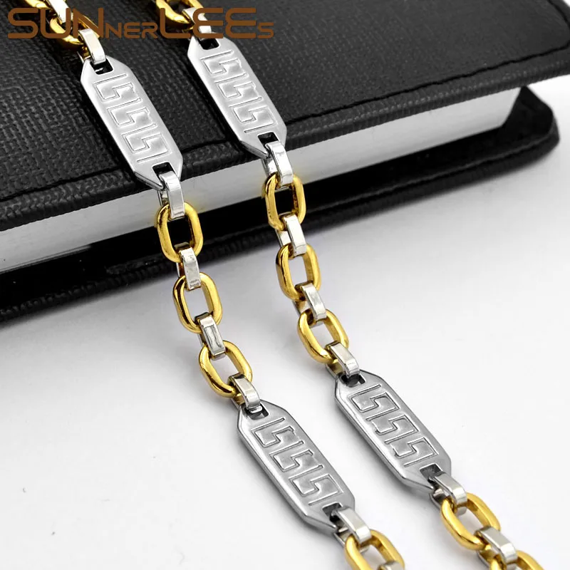 Ожерелье SUNNERLEES из нержавеющей стали с высокой полировкой 7 мм Геометрическая