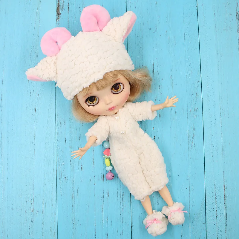 DBS 1/6 BJD кукольная одежда милый мягкий овечий костюм со шляпой обувь с носками Для нео sd куклы 30 см игрушки подарок