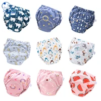 baby reusable diapers panties potty training pants for children ecological cloth diaper cotton newborn washable 6 layers nappies