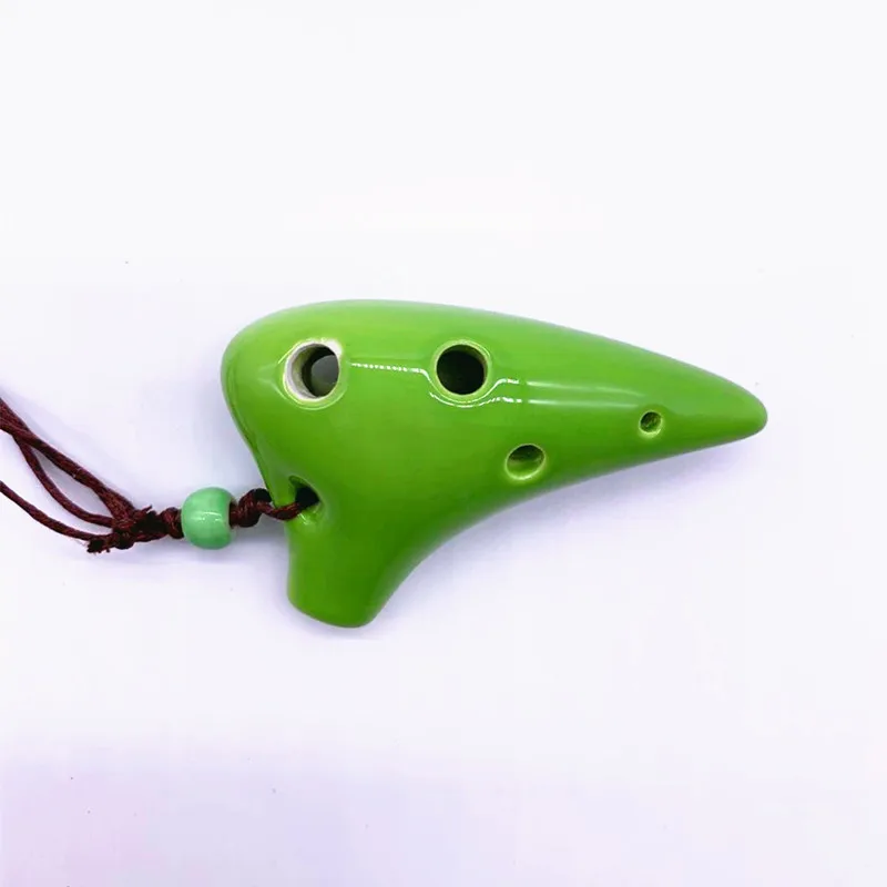 

6 Holes Necklace Ocarina Solid Color Mini Portable 6*3.5*2CM Creative Holiday Gifts Stage Performance Orff Instruments 2021 New