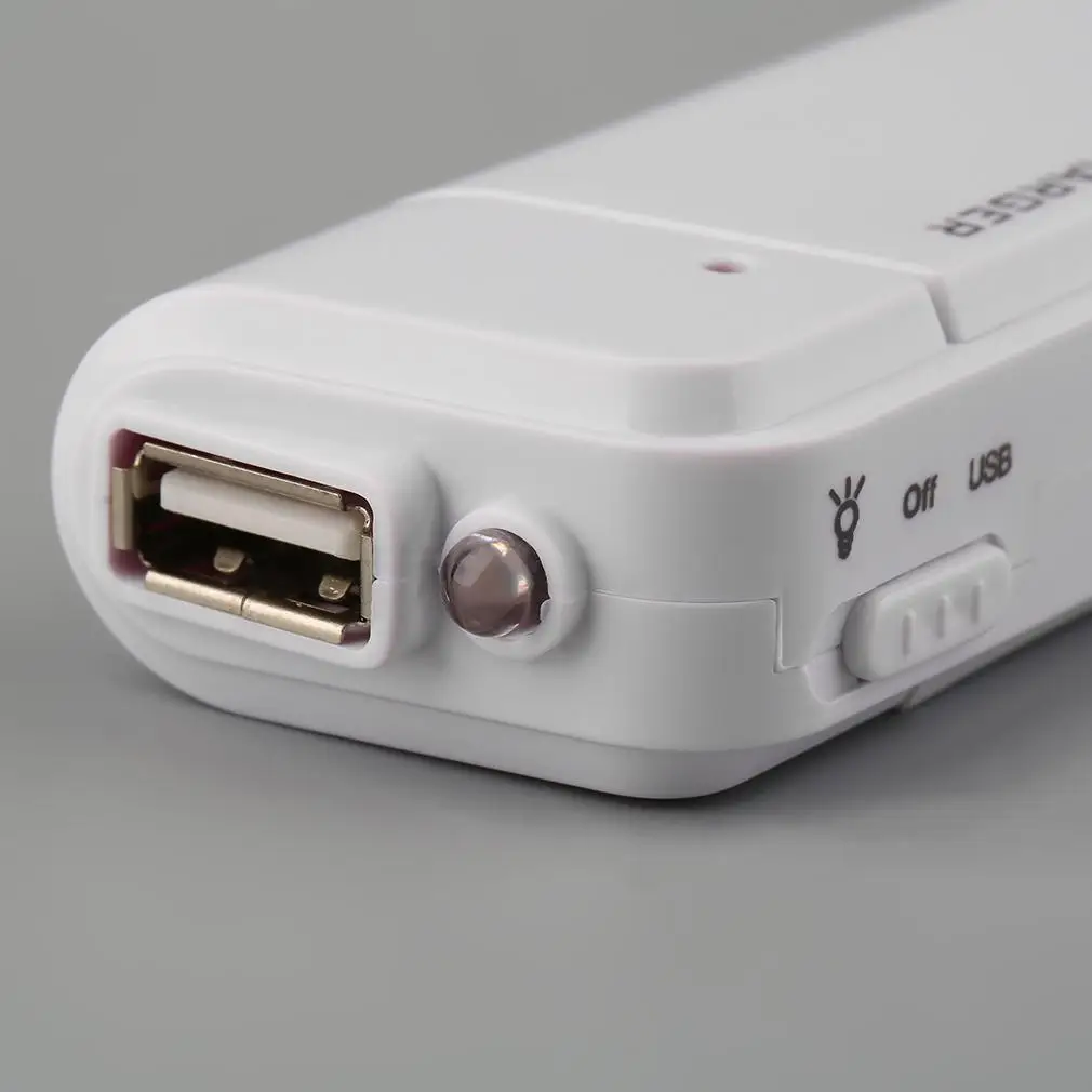 Черный 4X AA батарея Портативное аварийное зарядное устройство USB для сотового