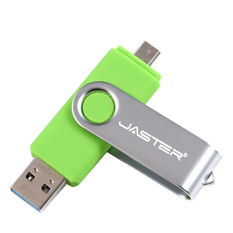 JASTER 4 Гб 64 ГБ 16 ГБ 32 ГБ флеш-диск USB 2,0 смартфон мобильный двойной порт OTG двойной флеш-накопитель Флешка карта памяти - Цвет: Green