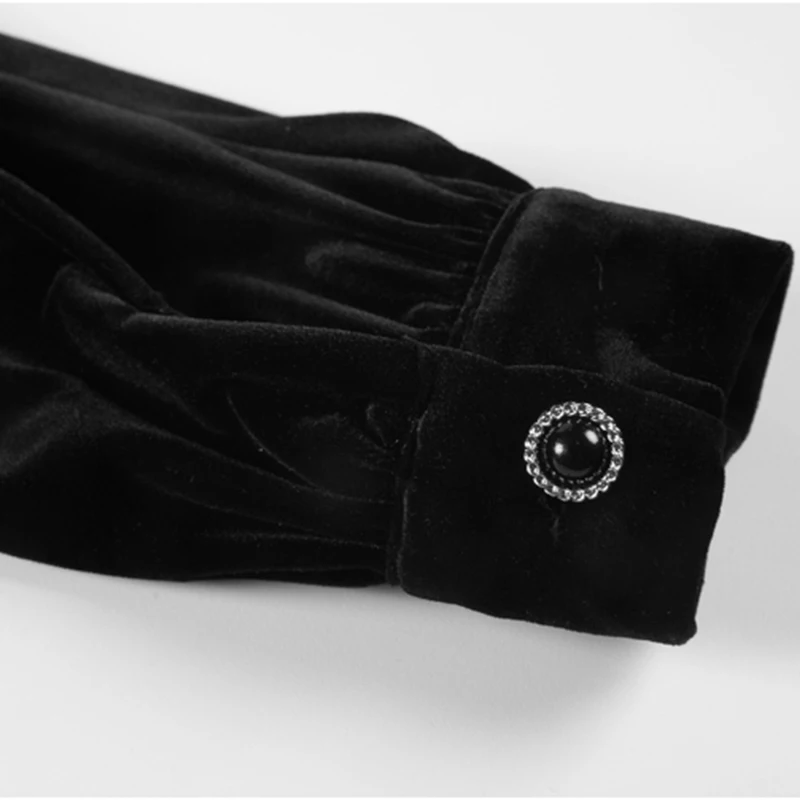 

2020 Autumn Dresses For Women Clothes Korean Office Lady Velvet Pearl Puff Sleeve Dress Female Beach Long Sleeve Casual Sundress