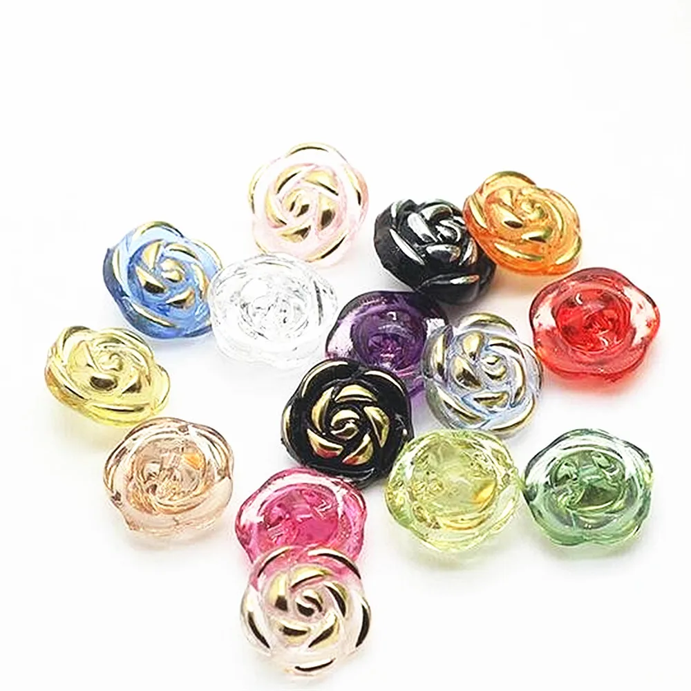 

100 pieces of 13mm rose mixed resin button childrens sweater dress pearl button shirt button buttons for clothing crafts resin
