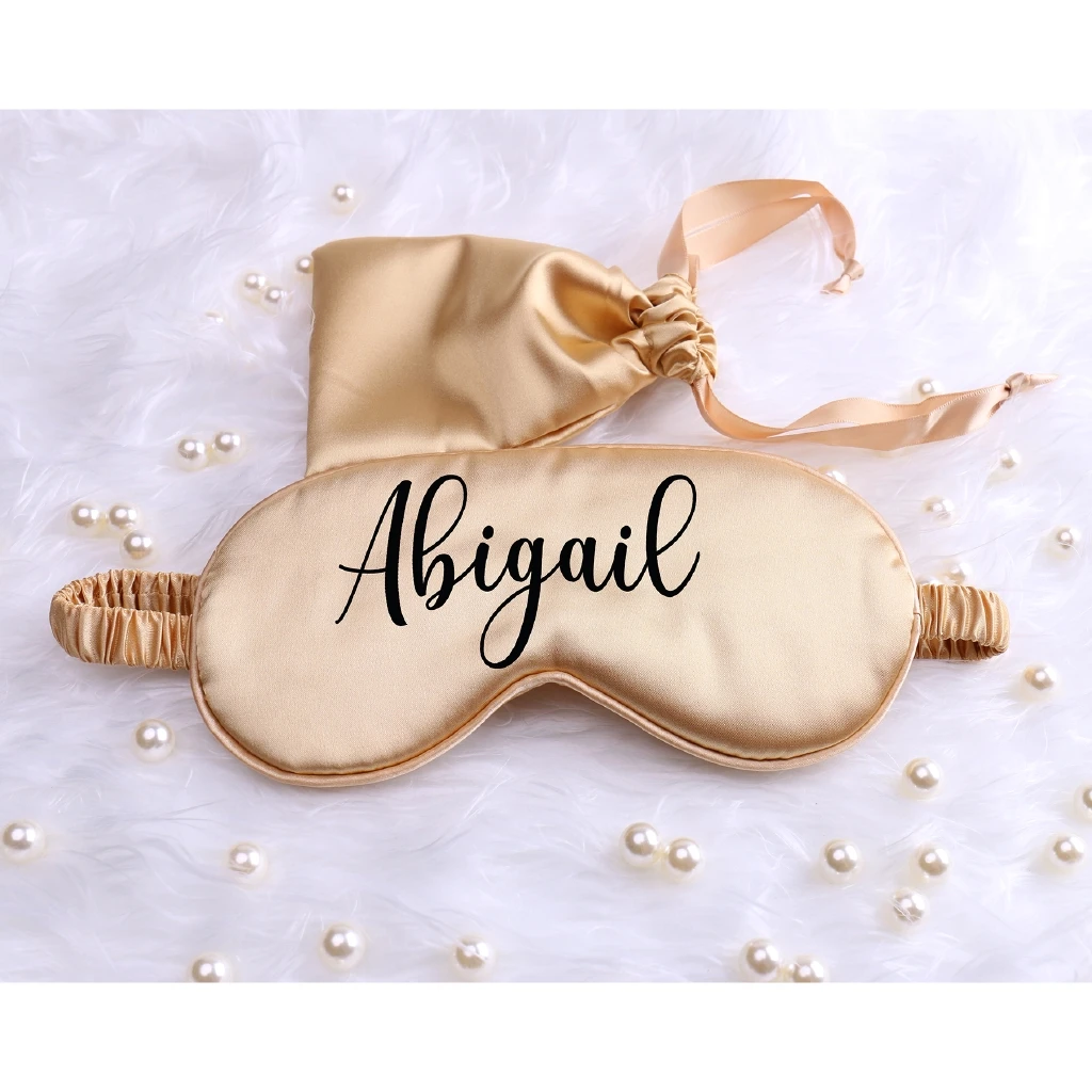 Маски для глаз сна персональный текст Ваше Имя Монограмма розовый черный