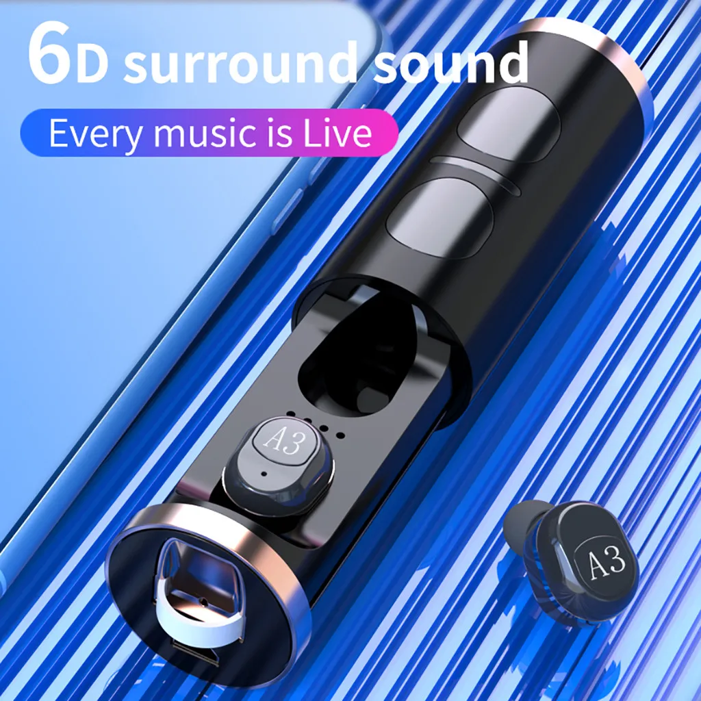 

Wireless Headsets Bluetooth Earphones Handsfree in ear Headset For phone Adaptive Noise Reduction 3D Stereo Sports Earphone