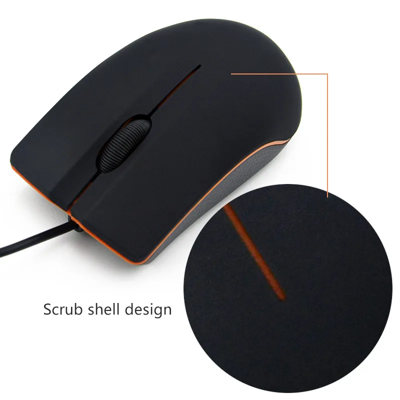 

Matte Texture Mouse Business Office Home Laptop Wired Mouse 1200dpi 4 Keys Ergonomic Design USB Mice For Computer PC Accessories