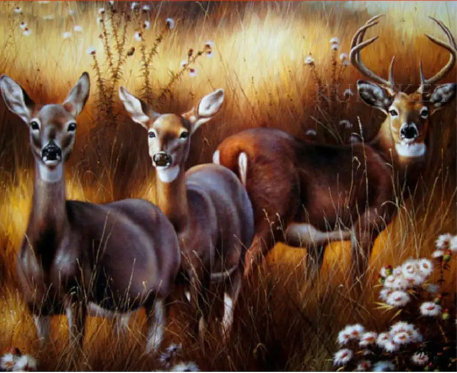 

5D DIY Diamond Painting Deer family drill Needlework Embroidery Cross Stitch picture of Rhinestone art&Crafts Wedding decoration