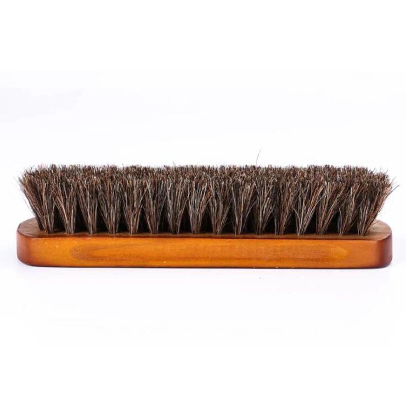 Щетка для обуви из конского волоса уход за кожей щетина инструмент