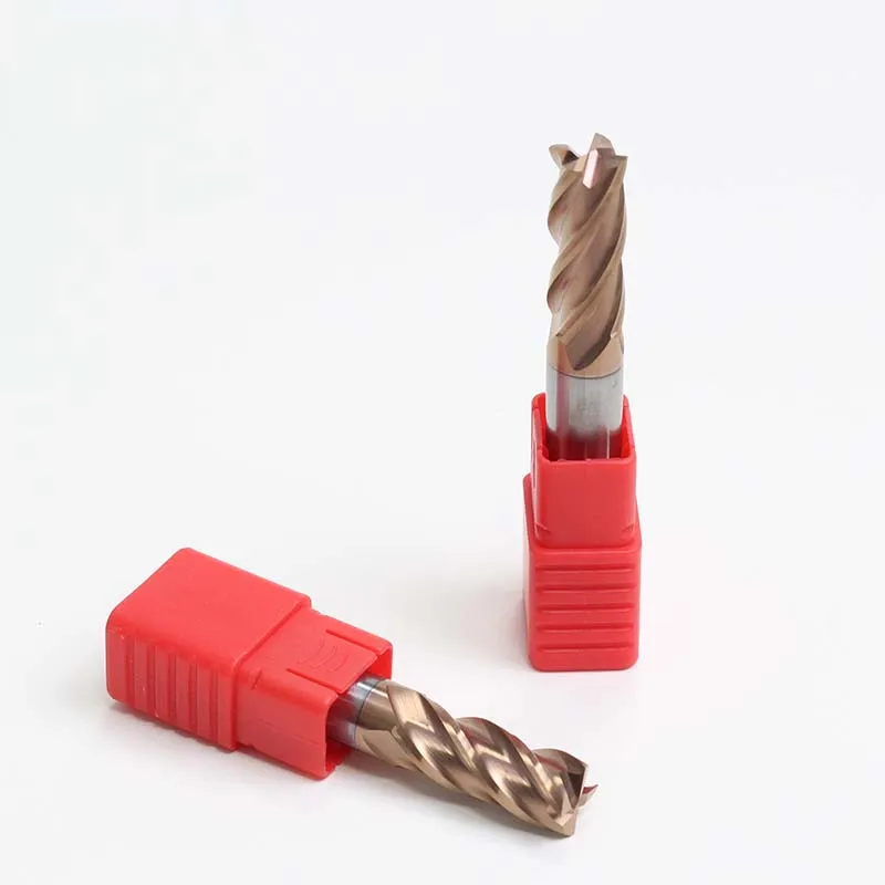 

1X4DX50L HRC55 4F CNC Carbide End Mills Tungsten Machine Cutter Tools 4 Flute Metal Steel Key Face Square Router Bit
